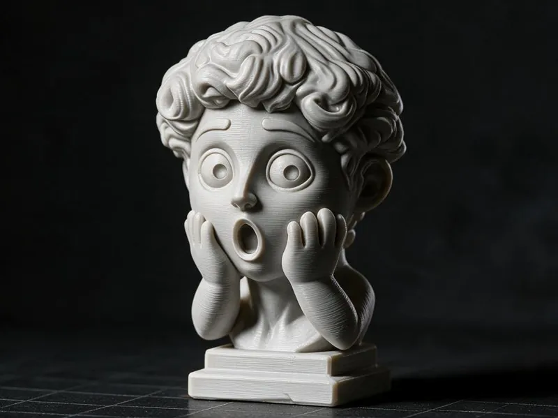 The Screaming David · Meme Statue