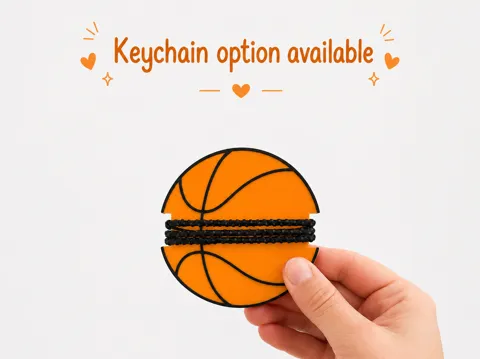 Accesorio para sujetar ligas de cabello: Basketball Ponytail Holder | Hair Tie Organizer — referencia de MakerWorld