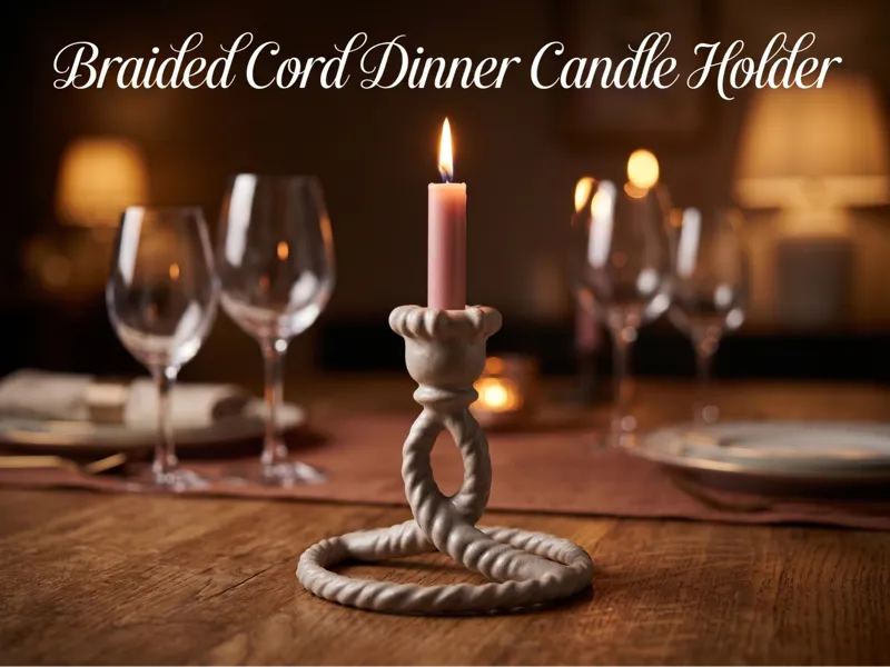 Modern Designer Braided Cord Dinner Candle Holder