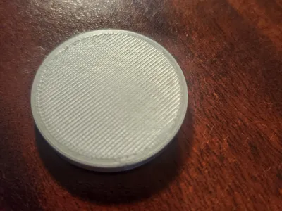 ABS flat surface test print. Poker Chip Shape