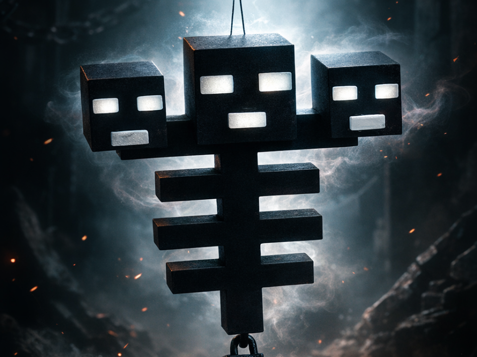 Minecraft Wither with Moving Tail No Glue Required