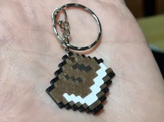 Minecraft book keychain