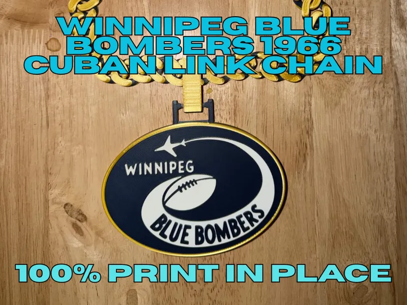 Winnipeg Blue Bombers 1966 Cuban Link Hype Chain