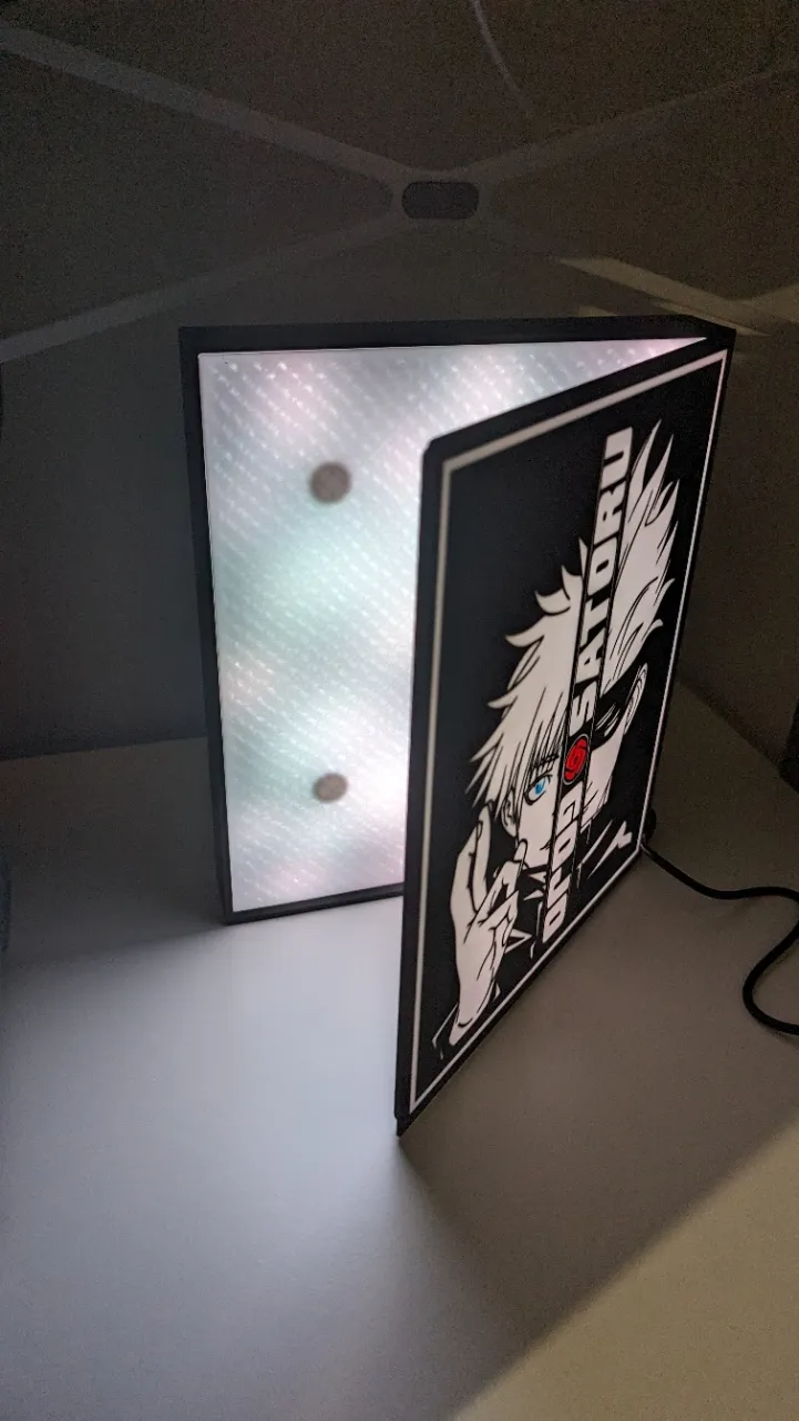 Gojo - LED light box - Saturo Gojo JUJUTSU KAISEN - Free 3D Print Model ...
