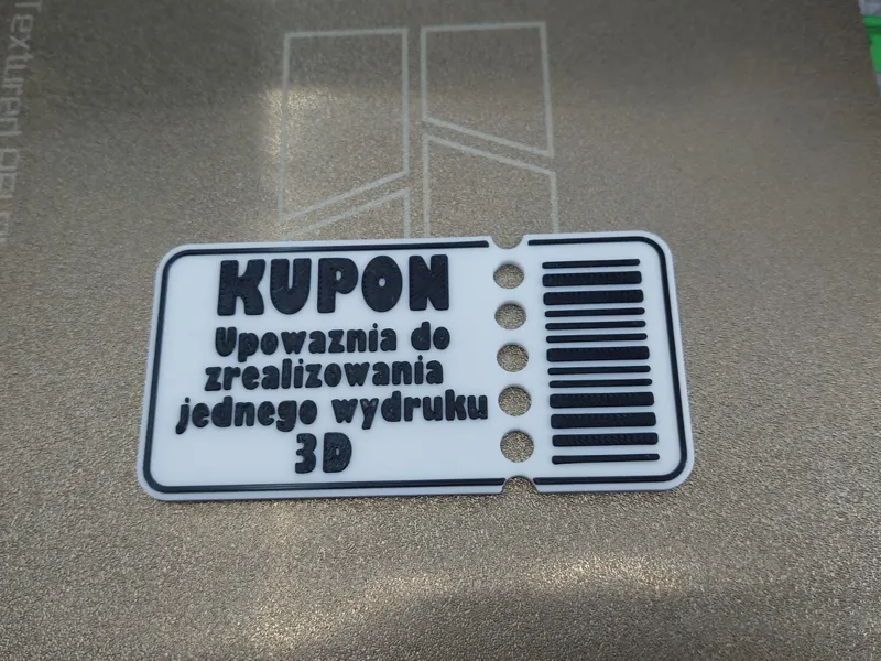 Christmas Gift coupon for one 3D Print  Customize 