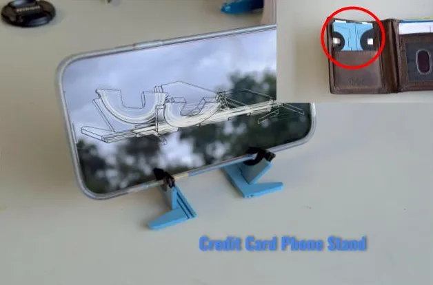 Credit Card Phone Stand Adjustable Angle 