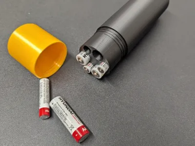 Battery shaped storage for AA and AAA batteries
