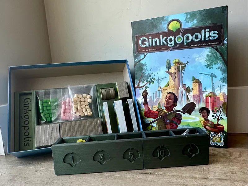 Ginkgopolis Game Organizer with Removable Tray