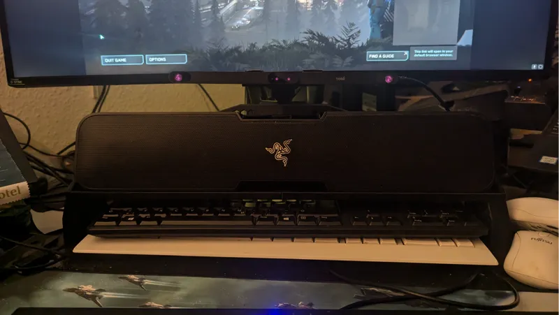 Razer Soundbar raiser and Tobii Eye mount