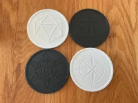 0.2mm layer, 6 walls, 25% infill - Coasters Only