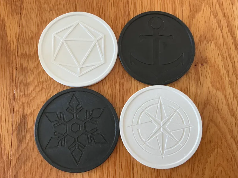 Modern Coaster Set with Holder