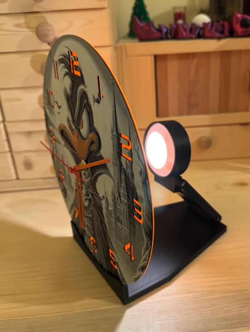 Supporto orologio con supporto per luce