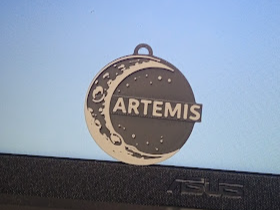 Artemis Rocket Keychain