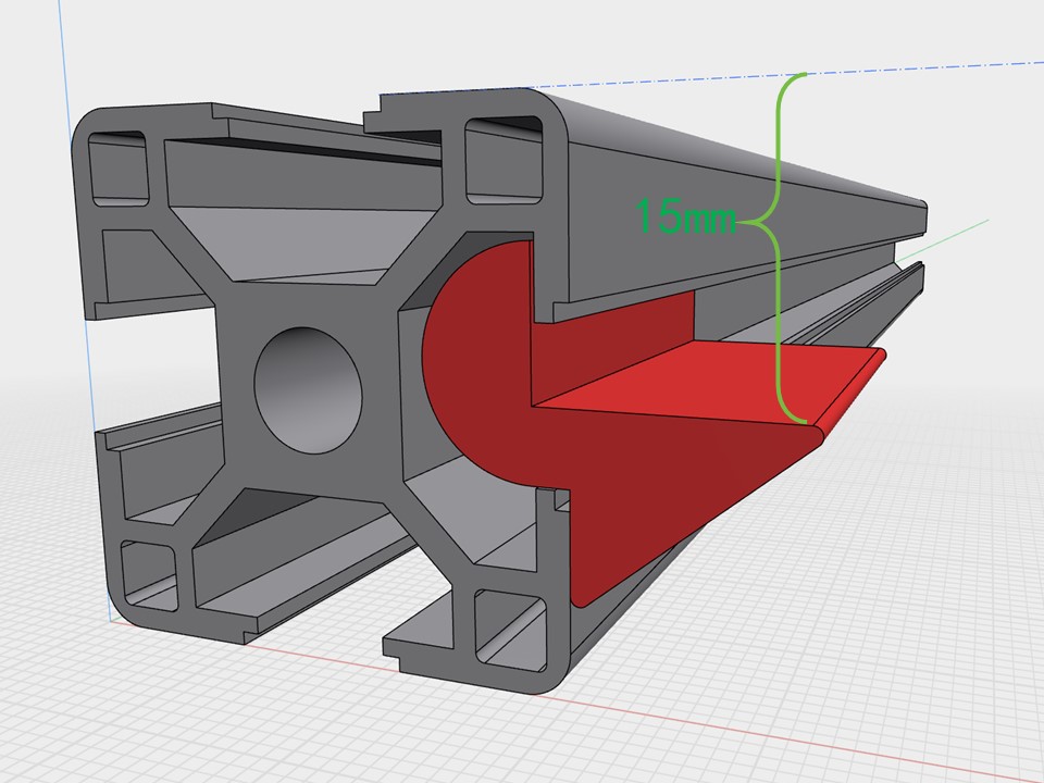 Miniatura 1 do modelo 3D 3030铝型材层板托木板托