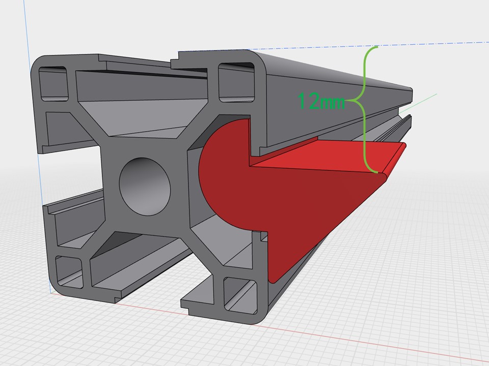 Miniatura 2 do modelo 3D 3030铝型材层板托木板托