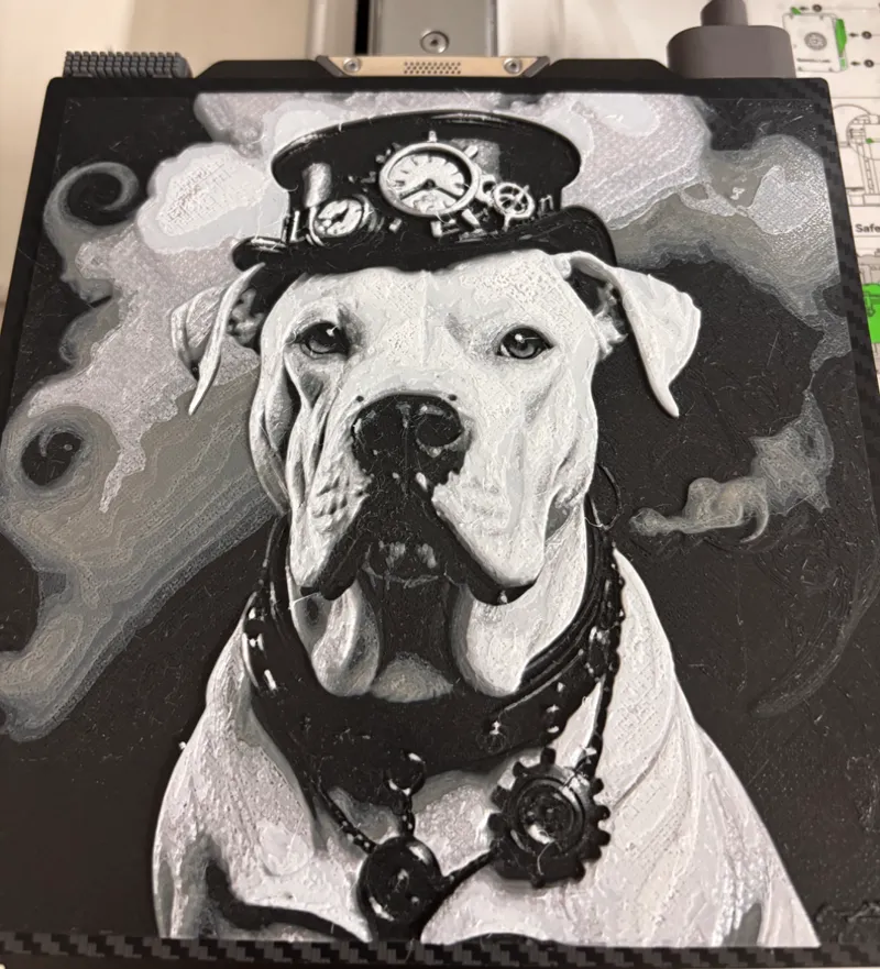 Hueforge dogo argentino black&white