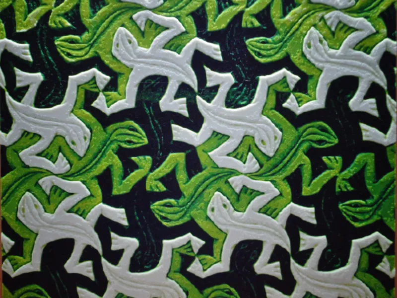M.C. Escher Lizards Hueforge