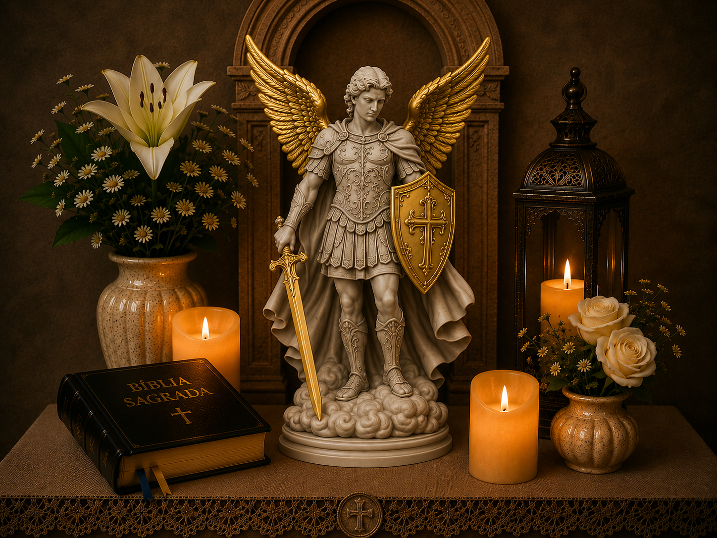 Arcanjo São Miguel - MULTIPARTE - DOURADO - 1