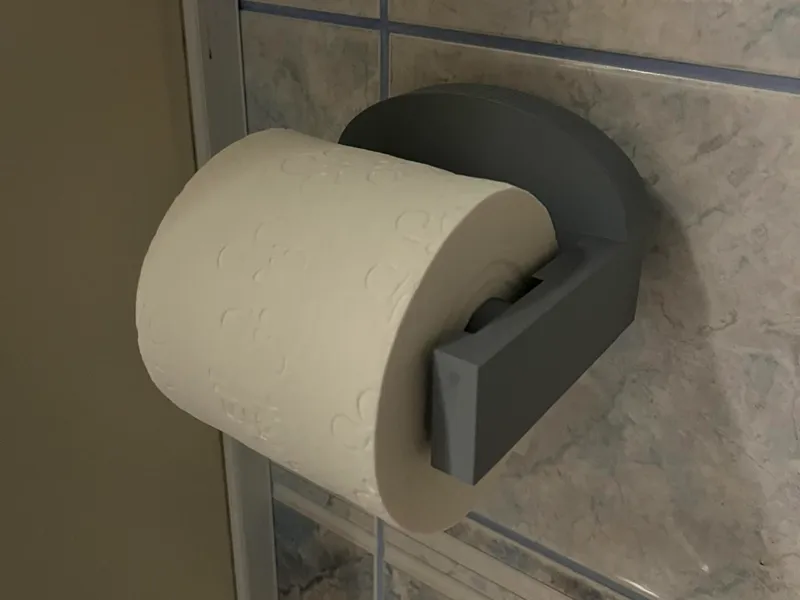 Toilet paper holder - needs screws/tape
