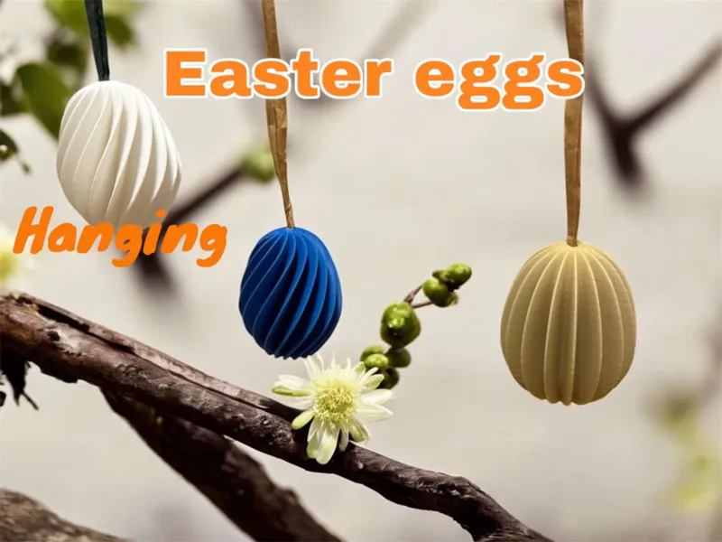 Hanging easter eggs