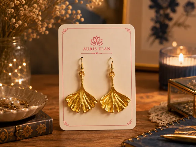 Golden Gingko Earrings