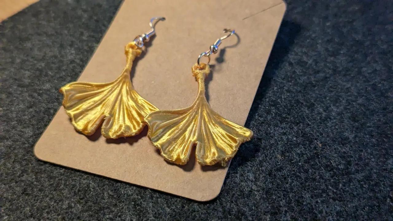 Golden Gingko Earrings view 4
