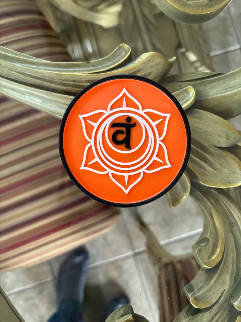 Sacral Chakra Glass Mount