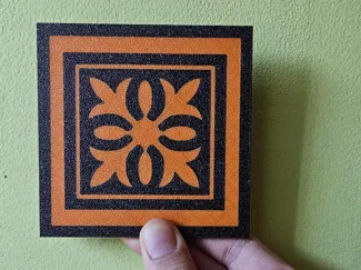 Flat Face Square Ornament Coaster