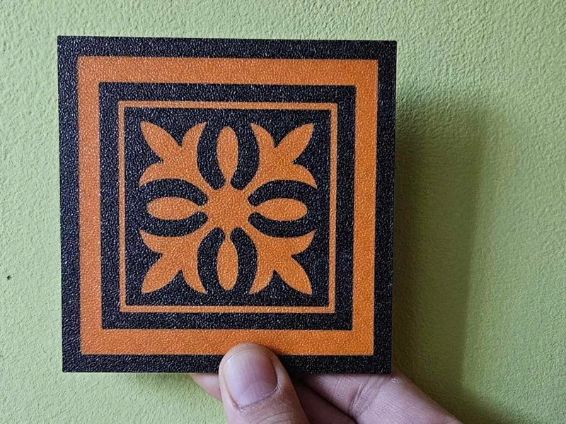 Flat Face Square Ornament Coaster