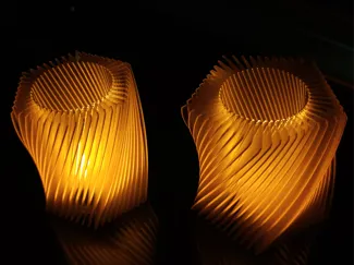 Twisty Tea Light Lamp