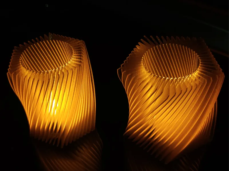 Twisty Tea Light Lamp