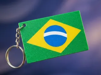 Chaveiro Brasil - Facil e leve de imprimir(AMS)