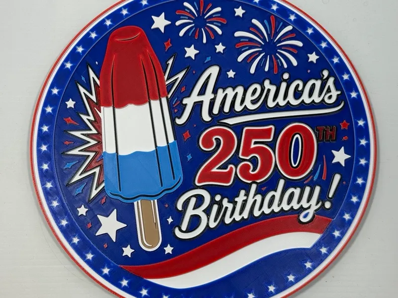 Retro / Vintage Bomb Pop July 4th Wall Art