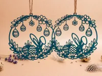 Couronne silhouette de Pâques pour porte ou mur — photo 1