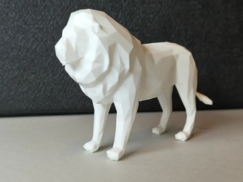 low poly Löwe