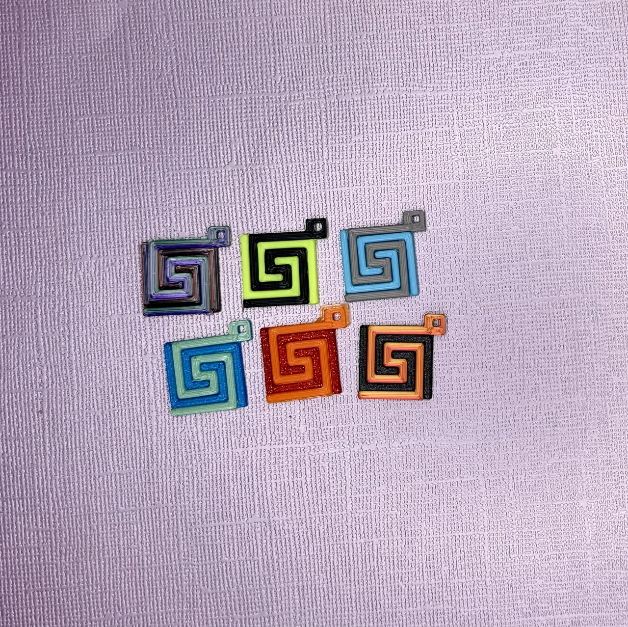 Greek Key earrings (No AMS no glue) view 2