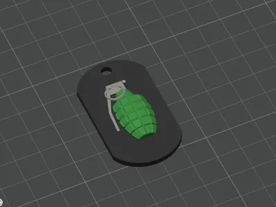 Grenade Dog Tag