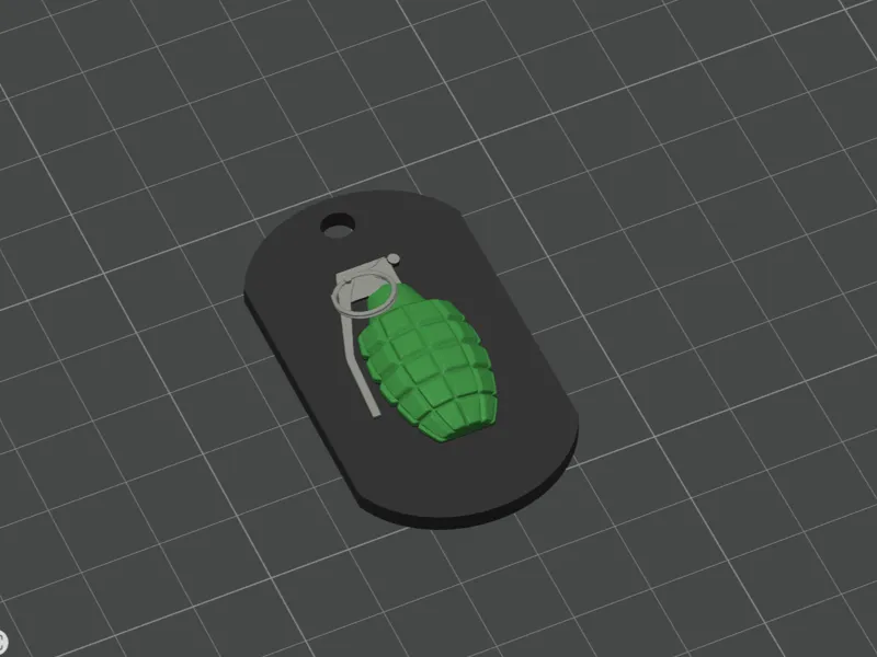 Grenade Dog Tag