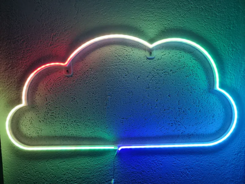 Neon Led Wolke 2m