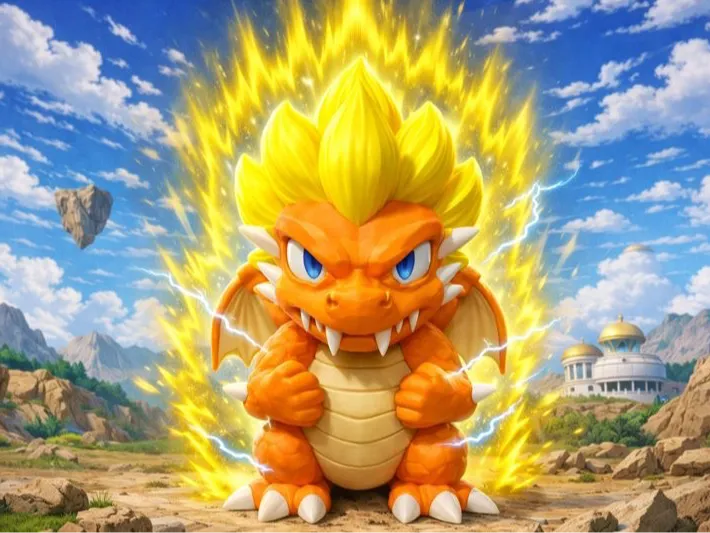 Super Saiyan Chibi Dragon 140mm 