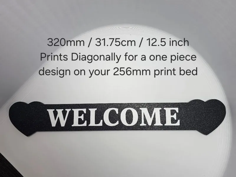 Welcome Heart Sign - 320mm Wall or Desk Display