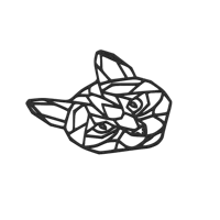 Duo de chats low poly muraux — photo 5