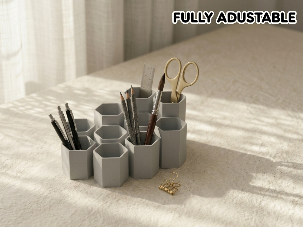 Parametric Hexagonal Organizer - Fully Adjustable