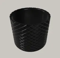 Pot à cotons-tiges motif losange — photo 2