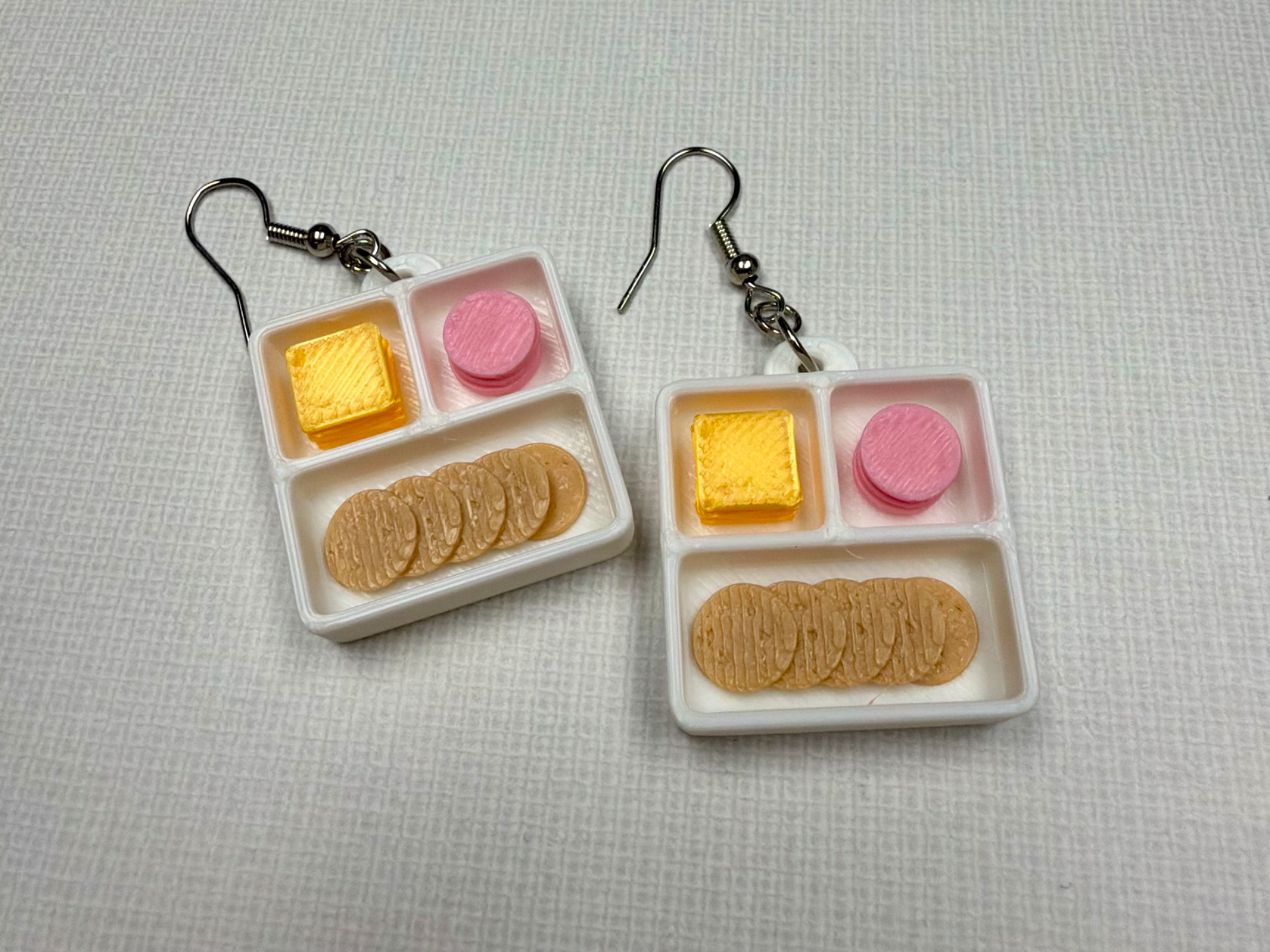 Lunchables Ham & Cheese Earrings