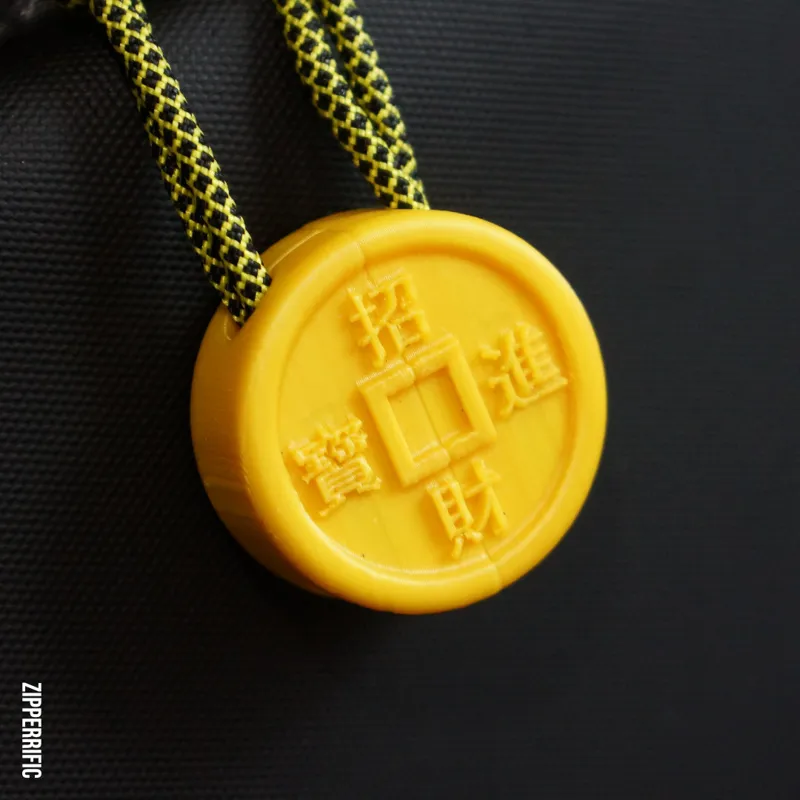 Zipper Pull - "Good Fortune" Chinese Coin