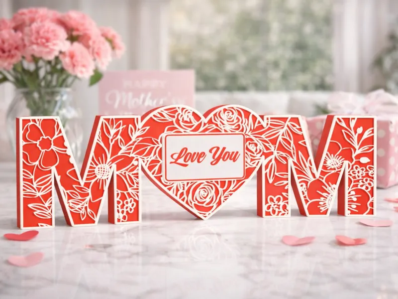 MOM Heart Sign – Mother’s Day Gift