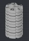 3colors, 0.2mm nozzle, 0.08mm layer, 4 walls, 15% infill, PEI Texture