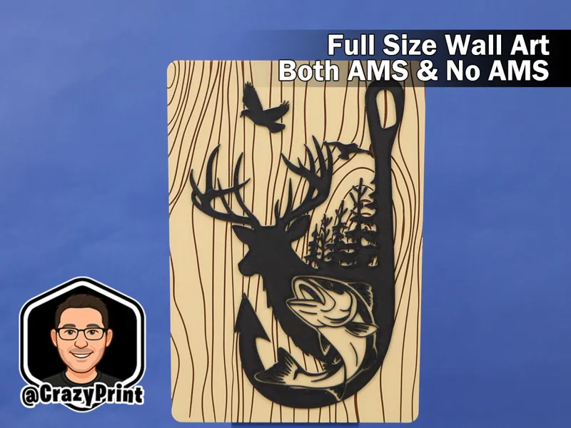 Cool Hunting and Fishing Wall Art /Sign -No AMS  