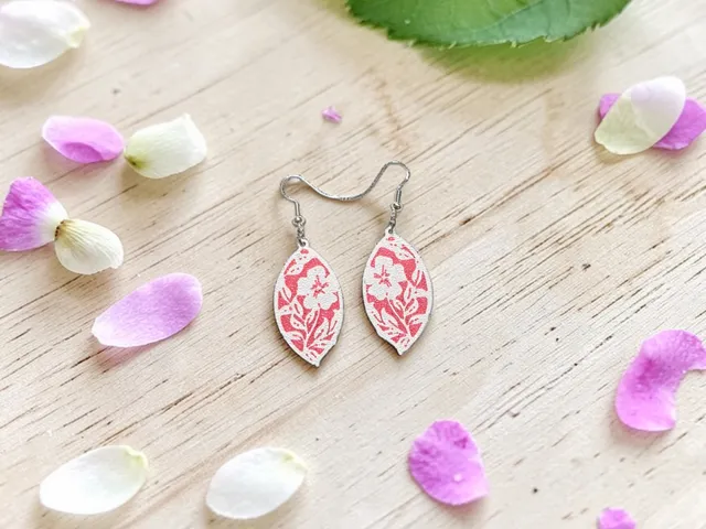 Peony blossom earrings